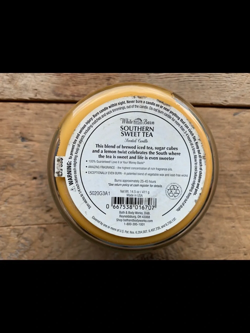 Southern Sweet Tea White Barn 3-wick Candle